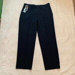 Haggar Dress Pants Mens Sz 36x32 Navy Marine Classic Fit Eco Stria  Slacks NWT